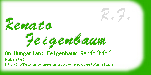 renato feigenbaum business card